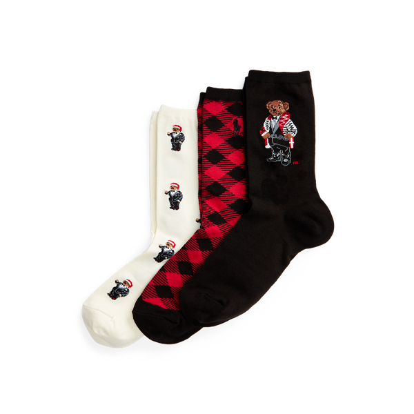 Tuxedo Polo Bear 3-Pack Sock Gift Set for Women | Ralph Lauren® BE