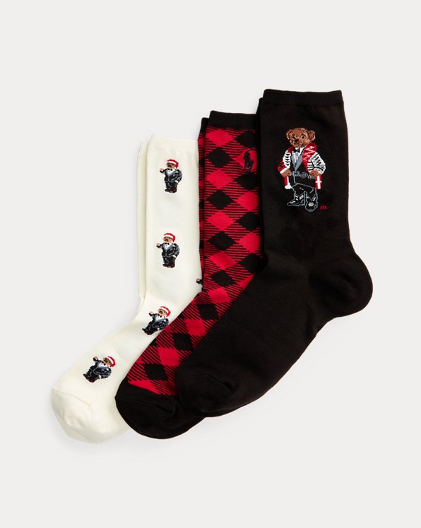 Tuxedo Polo Bear 3-Pack Sock Gift Set