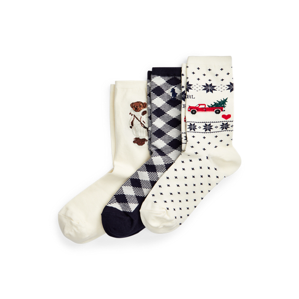 Coffret 3 paires chaussettes Polo Bear pour Women | Ralph Lauren® FR