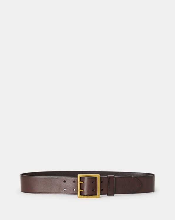 Double-Prong Vachetta Leather Belt