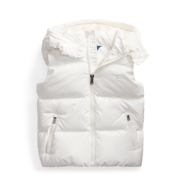 폴로 랄프로렌 다운 패딩조끼 Polo Ralph Lauren Metallic Water Repellent Down Vest,Cream Metallic