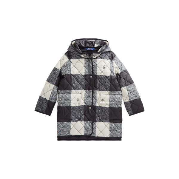 폴로 랄프로렌 Polo Ralph Lauren Checked Water Repellent Field Jacket,Cream/Black