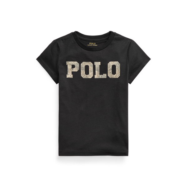 T-shirt à logo métallisé en jersey