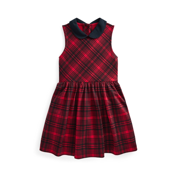 Robe en ponte stretch écossais