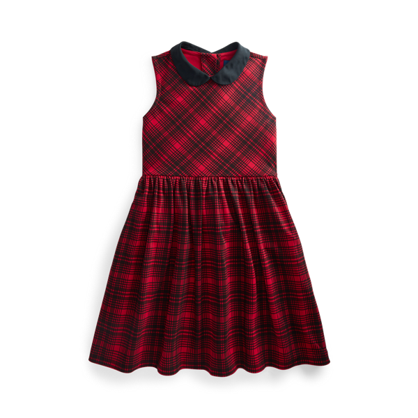 Robe en jersey ponte stretch écossais