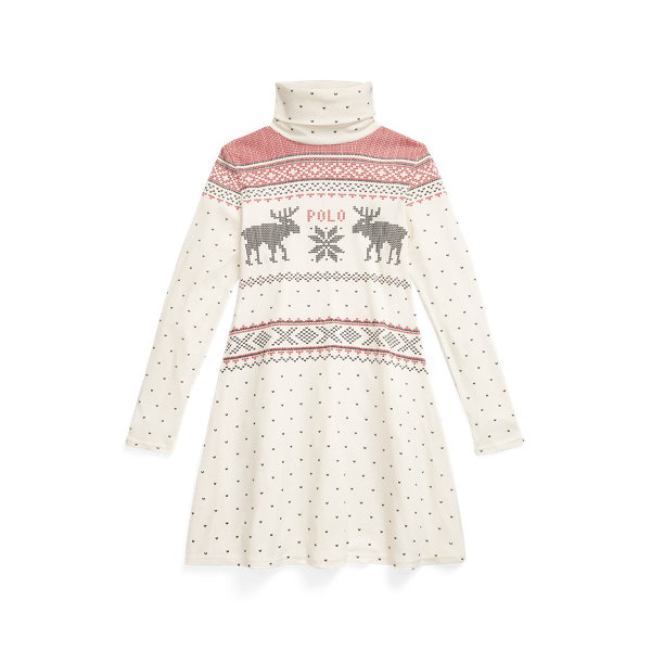 Fair Isle Cotton-Modal Dress