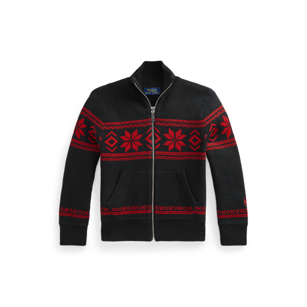 Fair Isle Reversible Full-Zip Sweater