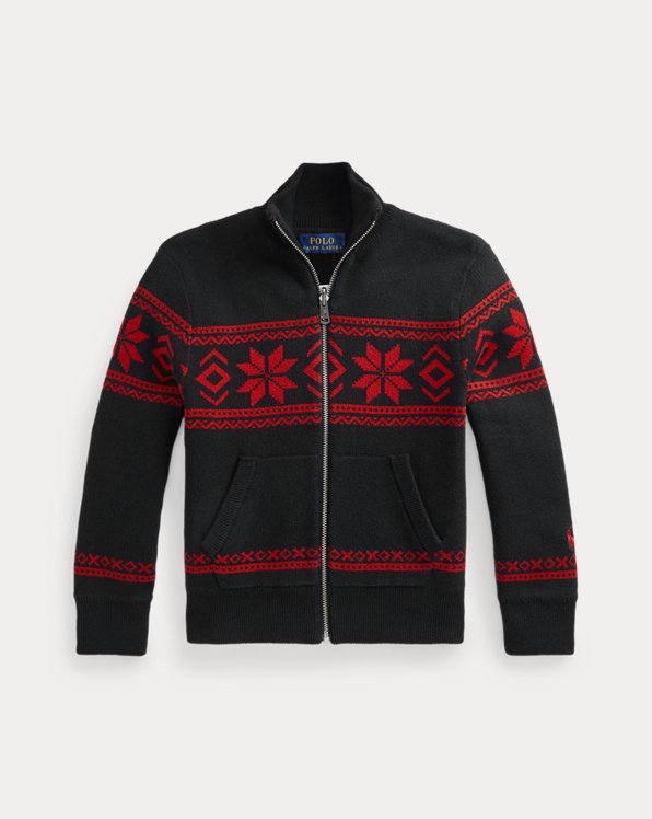 Fair Isle Reversible Full-Zip Sweater