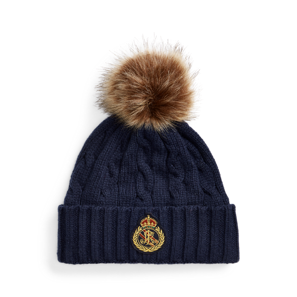 Bonnet torsadé à pompon