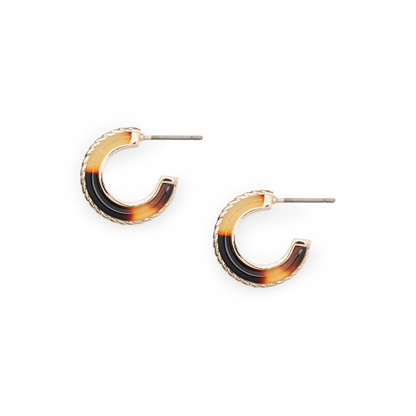 Mini créoles en écaille de tortue