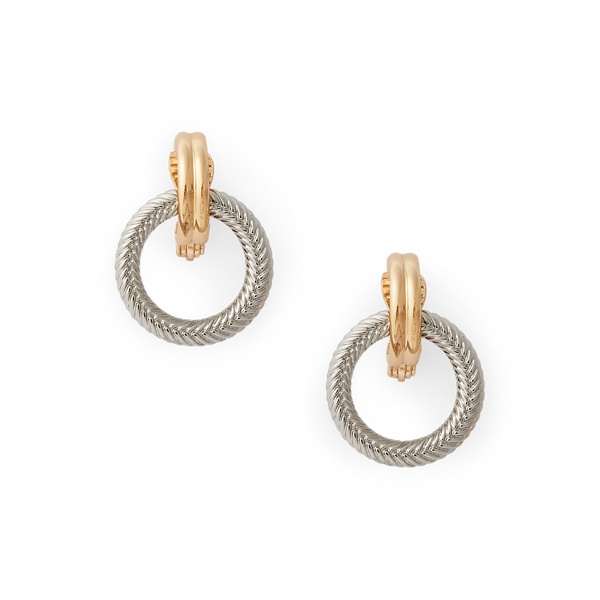 Boucles d'oreilles à clip bicolores