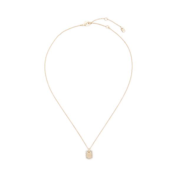 Collier écusson doré