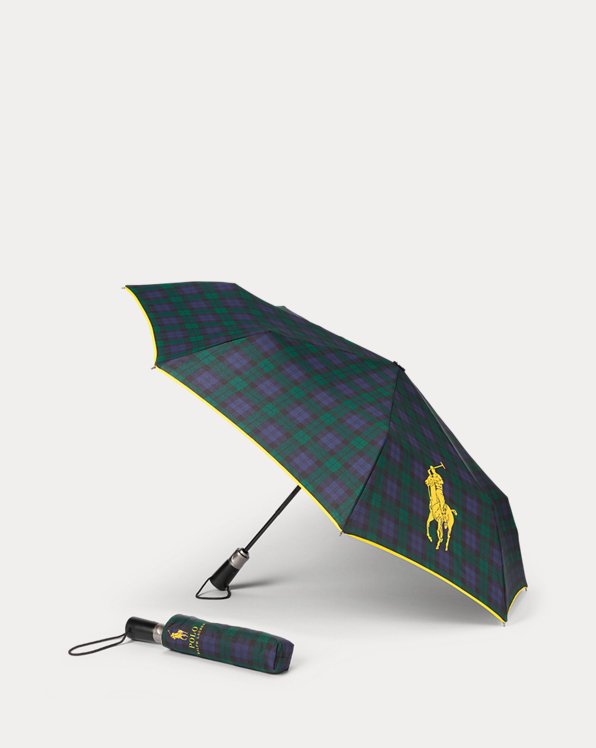 Plaid Pony Collapsible Umbrella