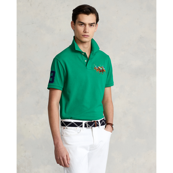 Custom Slim Fit Triple-Pony Polo Shirt for Men | Ralph Lauren® UK