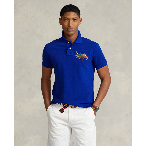 Custom Slim Fit Triple-Pony Polo Shirt for Men | Ralph Lauren® UK