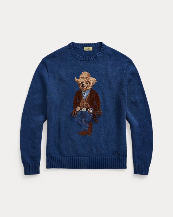 Katoenen sweater met Polo Bear