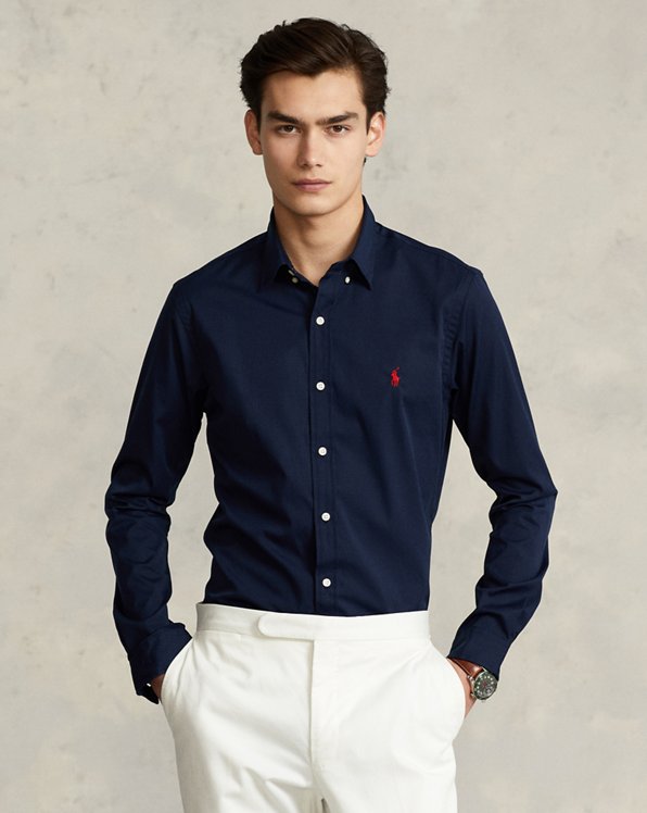 Men's Long Sleeve Poplin Casual Shirts & Button Down Shirts 