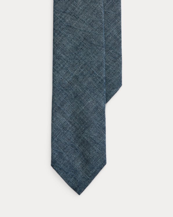 Cravate étroite en chambray