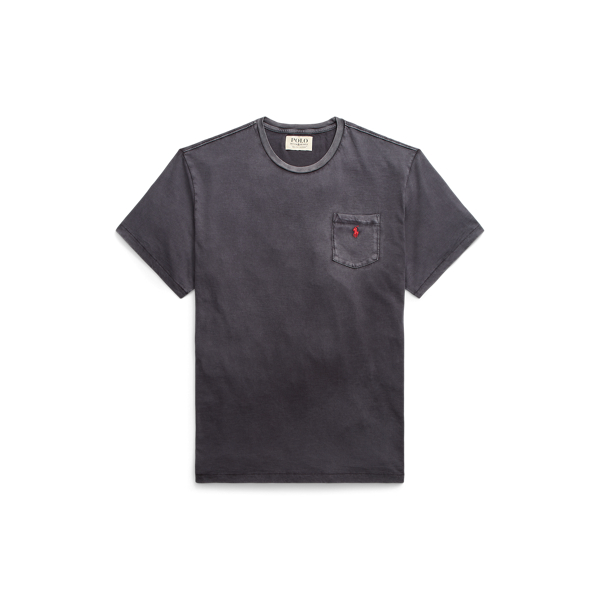 T-shirt à poche en jersey flammé