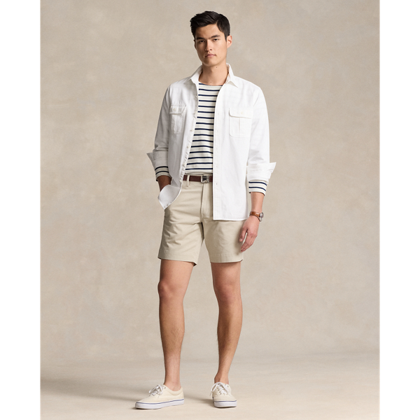  cm Stretch Straight Fit Chino Short for Men | Ralph Lauren® BE