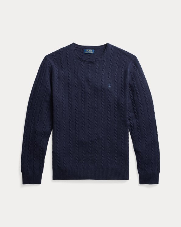 Cable-Knit Wool-Cotton Jumper