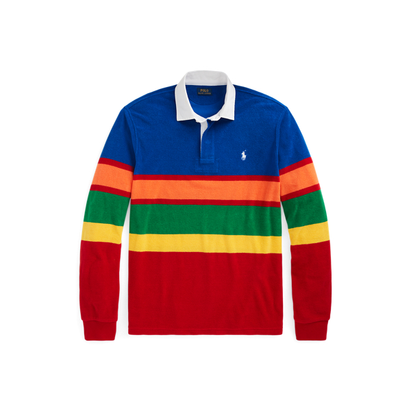 Classic Fit Striped Terry Rugby Shirt for Men | Ralph Lauren® CH