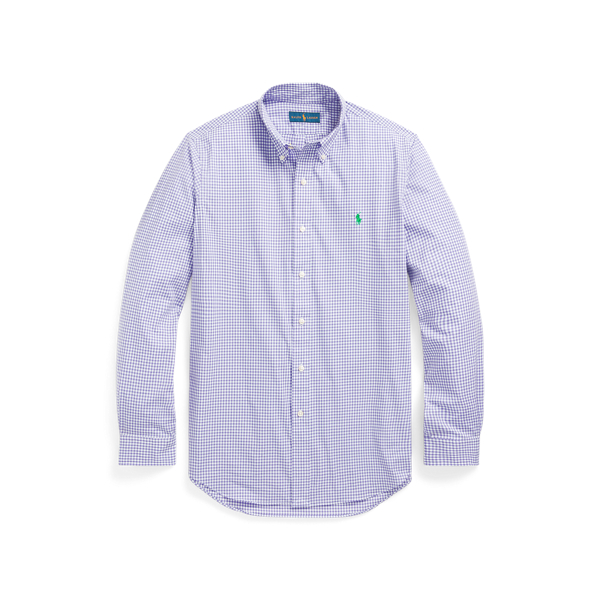 Chemise ajustée vichy popeline stretch