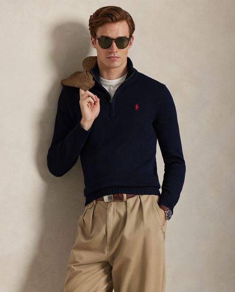 Maglia in Cotone con Cerniera Ralph Lauren - Eleganza e Comf