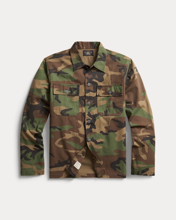 Ripstop overhemd met camouflageprint