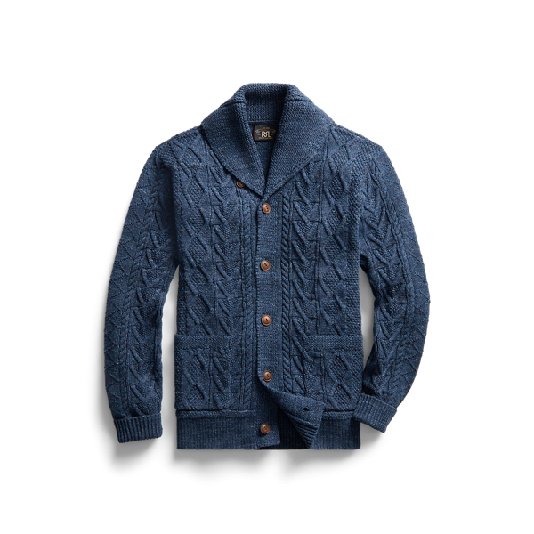 Cardigan en tricot d'Aran de coton