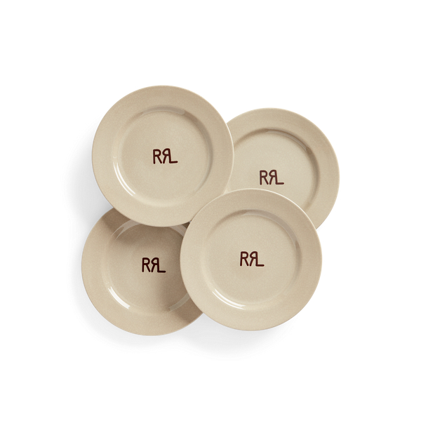 Conjunto de pratos rasos com logótipo