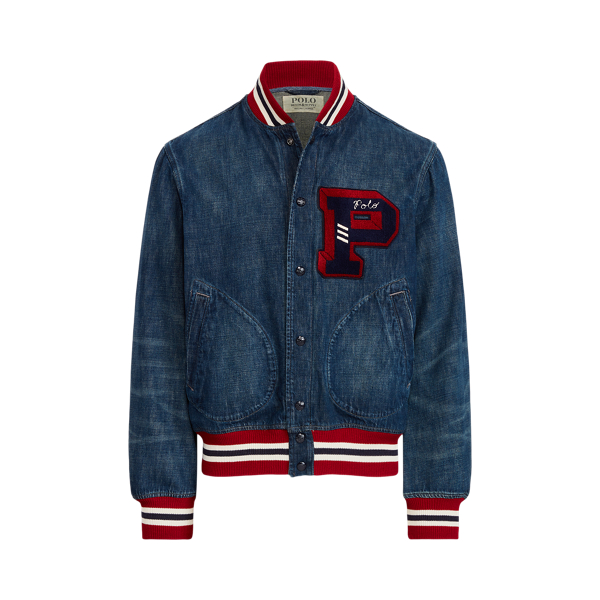Denim Letterman Jacket for Men Ralph Lauren® AM