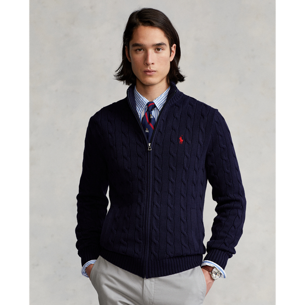 Polo by Ralph Lauren Cable Knit Sweater with a zipper 