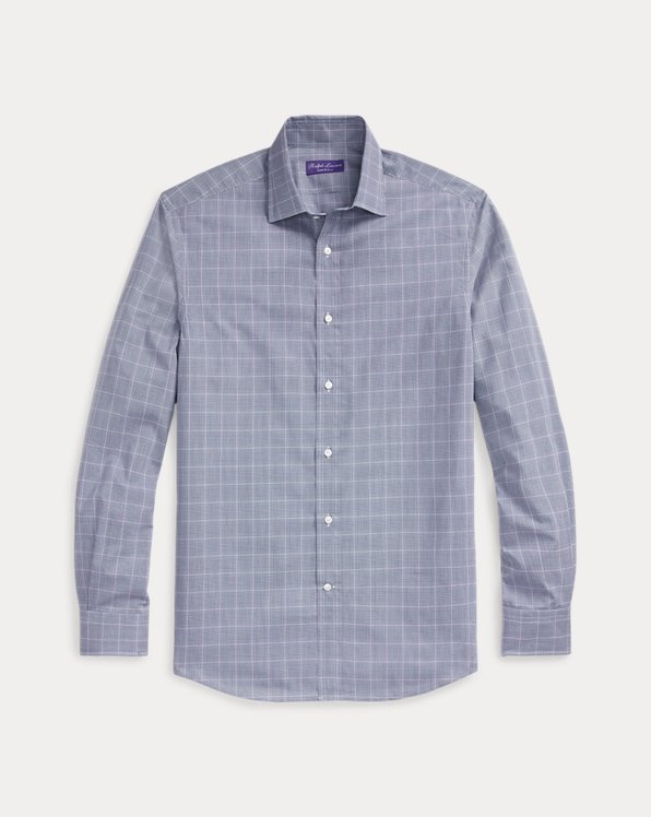 Ralph Lauren Purple Label Katoen Indigo Chambray Overhemd Met Wassing in het Blauw voor heren Heren Kleding voor voor Overhemden voor Nette overhemden 
