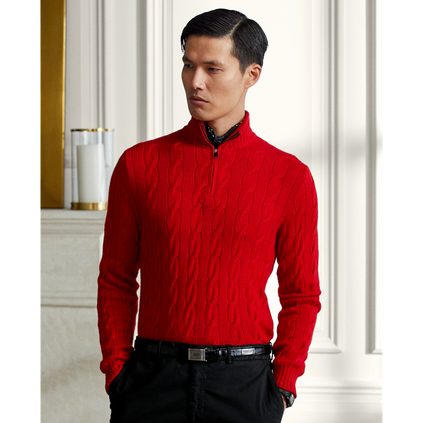 Men's Red Sweaters, Cardigans, & Pullovers | Ralph Lauren