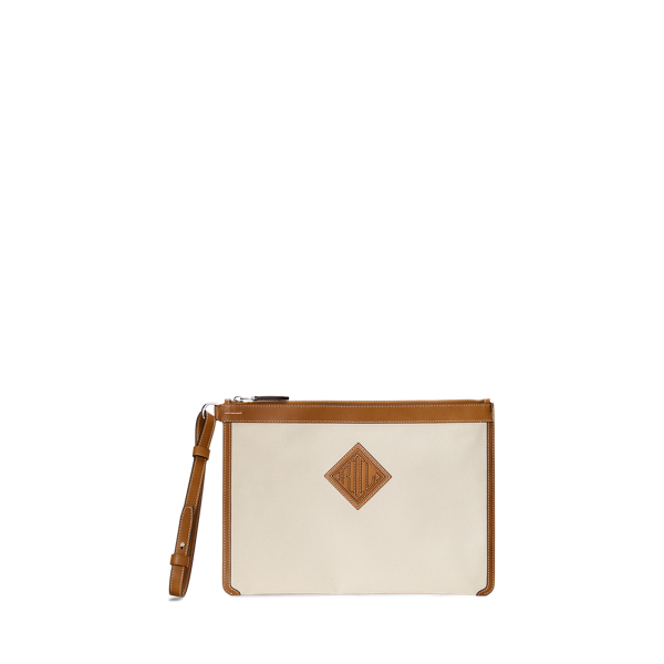 Bolsa com acabamento couro e monograma