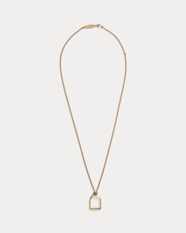 Welington Brass Stirrup Necklace