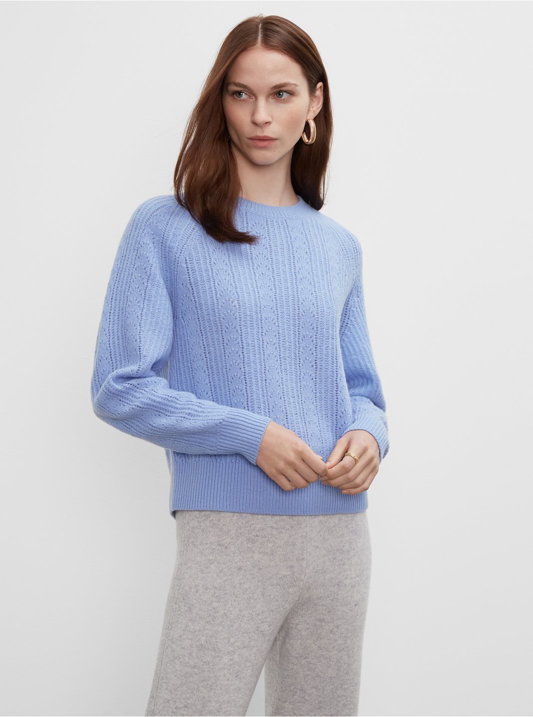 Clubmonaco Pointelle Texture Crewneck Sweater