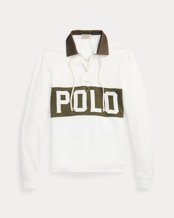 Logo Lace-Up Polo Shirt