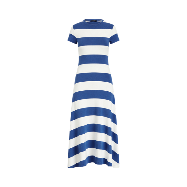 Striped Stretch Cotton-Blend Tee Dress