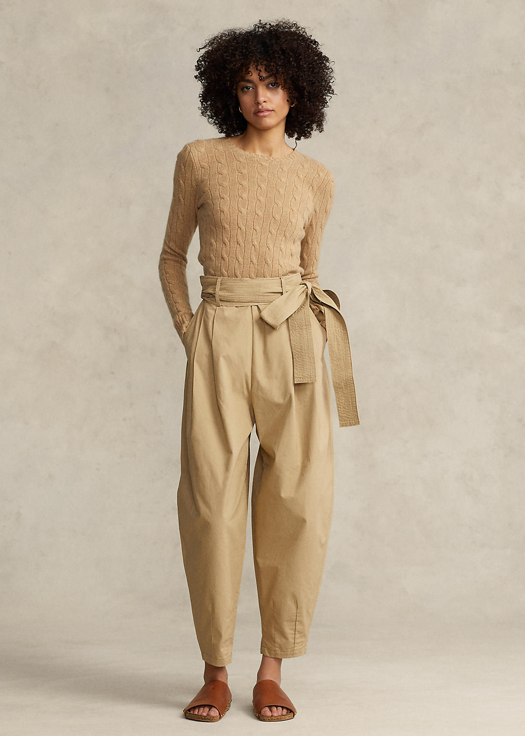Oversize Belted Cotton Pant