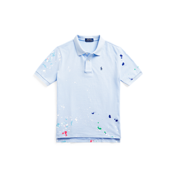Paint-Splatter Cotton Mesh Polo Shirt for Children | Ralph Lauren® BE