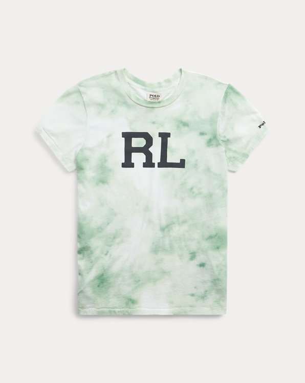 Bleach-Print RL Jersey Crewneck T-Shirt