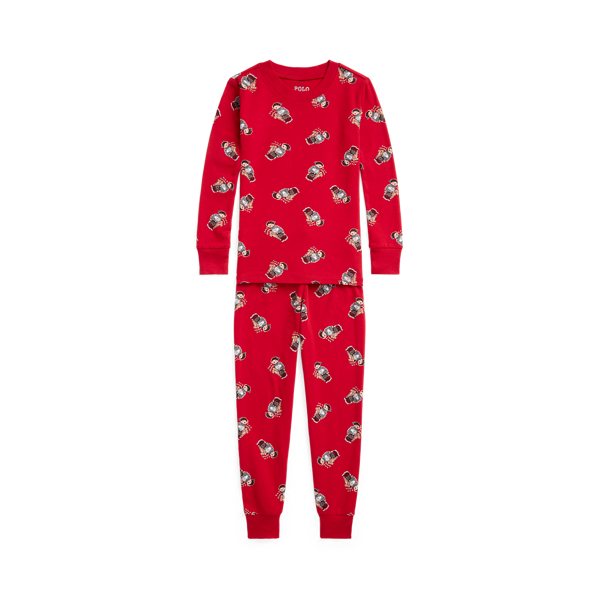 polo bear stretch jersey sleep set