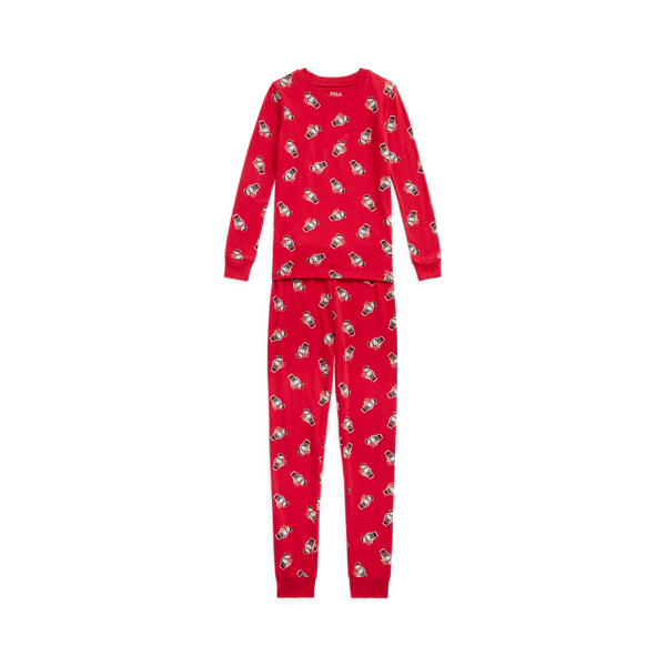 polo bear stretch jersey sleep set