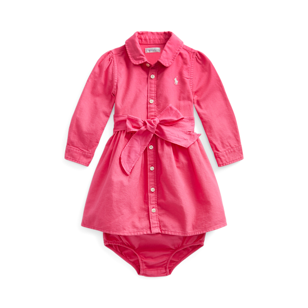 Cotton Oxford Shirtdress and Bloomer for Baby Ralph Lauren® AE