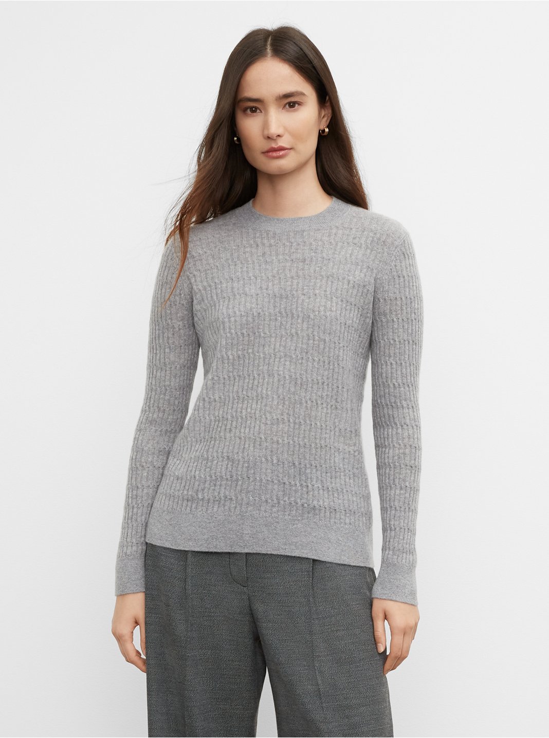 Clubmonaco Long Sleeve Stitch Cashmere Sweater