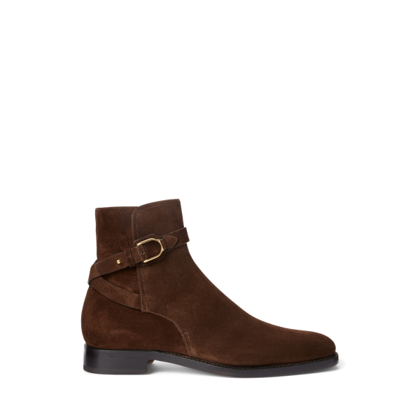 Bota de couro de vitela Welington camurça