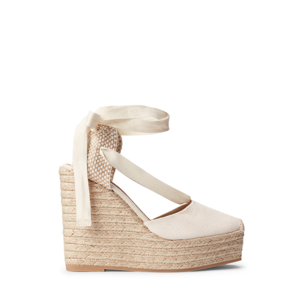 Canvas Wedge Tie Espadrille