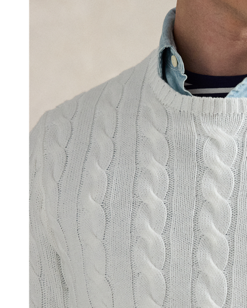 This cotton jumper combines two of Polo's most iconic design elements: a textural cable-knit motif and our signature embroidered Pony.